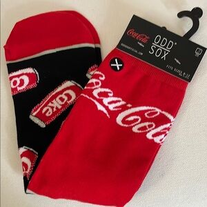 Coca Cola Odd Sox Red and Black Socks